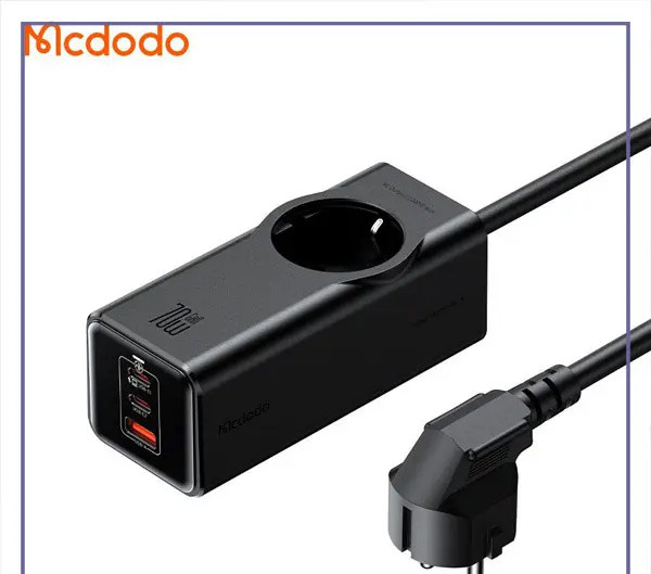 آداپتور شارژ و چند راهی محافظ برق 70 وات مک دودو Mcdodo GaN CH-4620 (E)