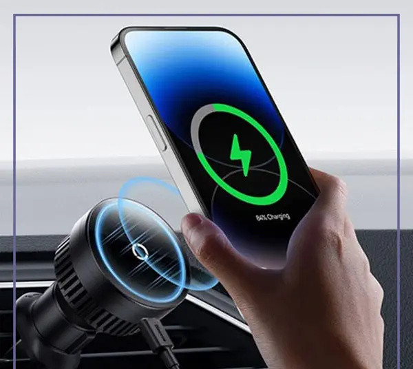 هولدر دریچه کولری مگنتی و شارژر وایرلس بیسوس Baseus MagPro Series Magnetic Wireless Charging Car Charger C40164100121 (E)