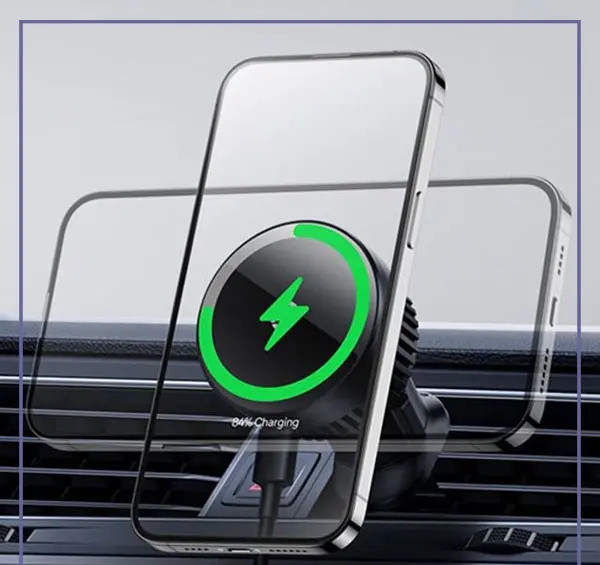 هولدر دریچه کولری مگنتی و شارژر وایرلس بیسوس Baseus MagPro Series Magnetic Wireless Charging Car Charger C40164100121 (E)