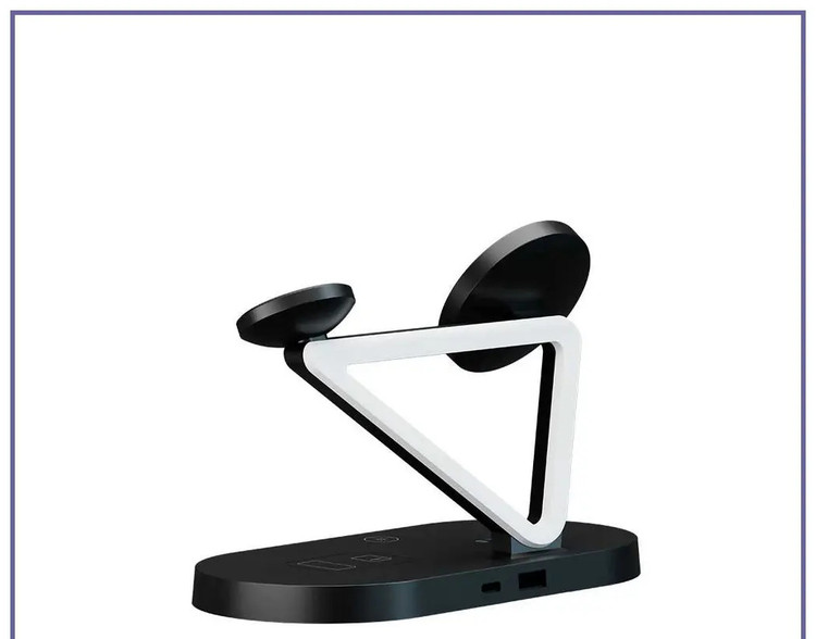 شارژر وایرلس رو میزی 5 کاره لولو LEVELO Premio 5 In 1 Wireless Charging Pad (E)