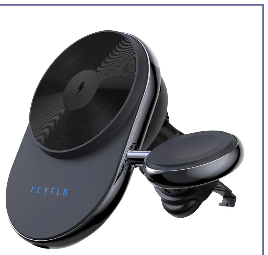 هولدر و شارژر وایرلس خودرو لولو Levelo Siena 2 In 1 Wireless Car Charger (E)