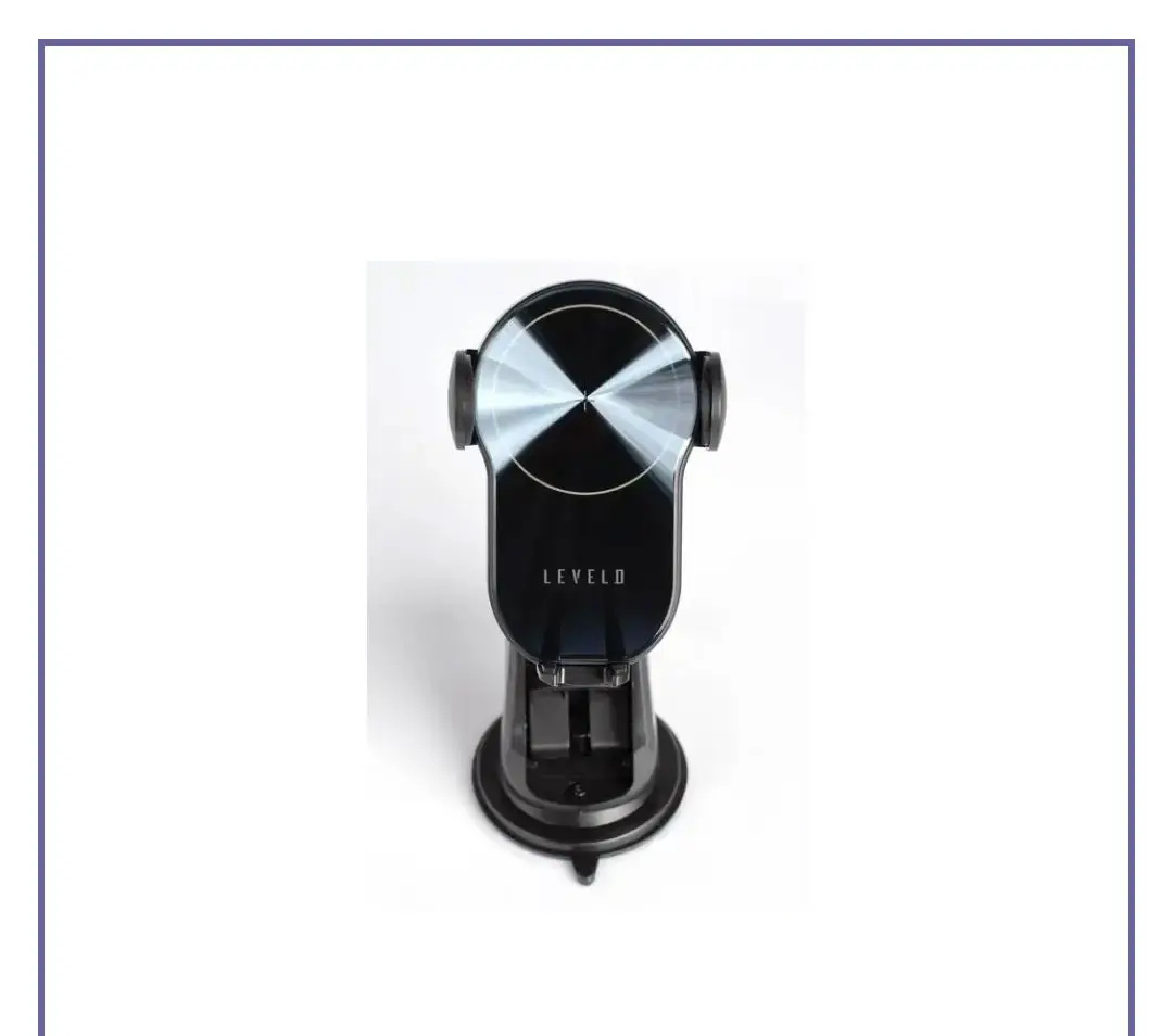 هولدر خودرو و شارژ وایرلس برند لولو levelo lavaux wireless automatic acrylic coil car charger LVLLWCBK (E)