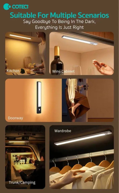 چراغ هومشند 30 سانتی کوتسی Coteci 1-World Sensor Light 89003 (E)