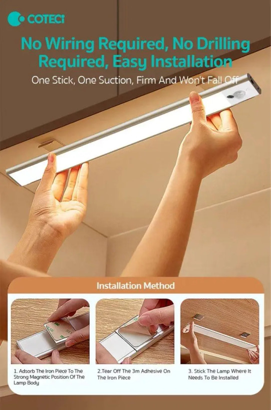 چراغ هومشند 30 سانتی کوتسی Coteci 1-World Sensor Light 89003 (E)