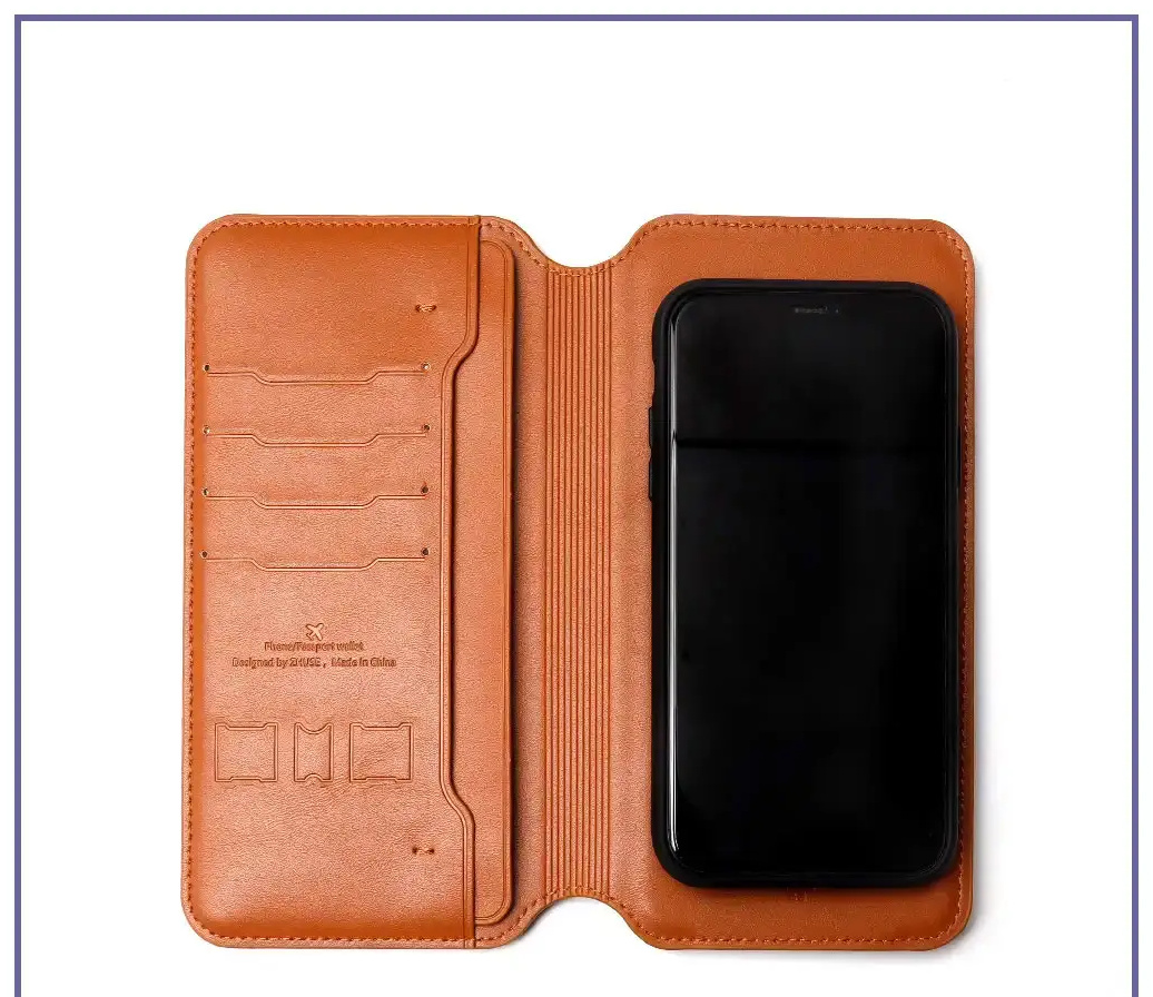 پاور بانک 1000 و کیف چرمی ژوس Zhuse Wallet Wireless Power Bank ZS-PB-037 (E)