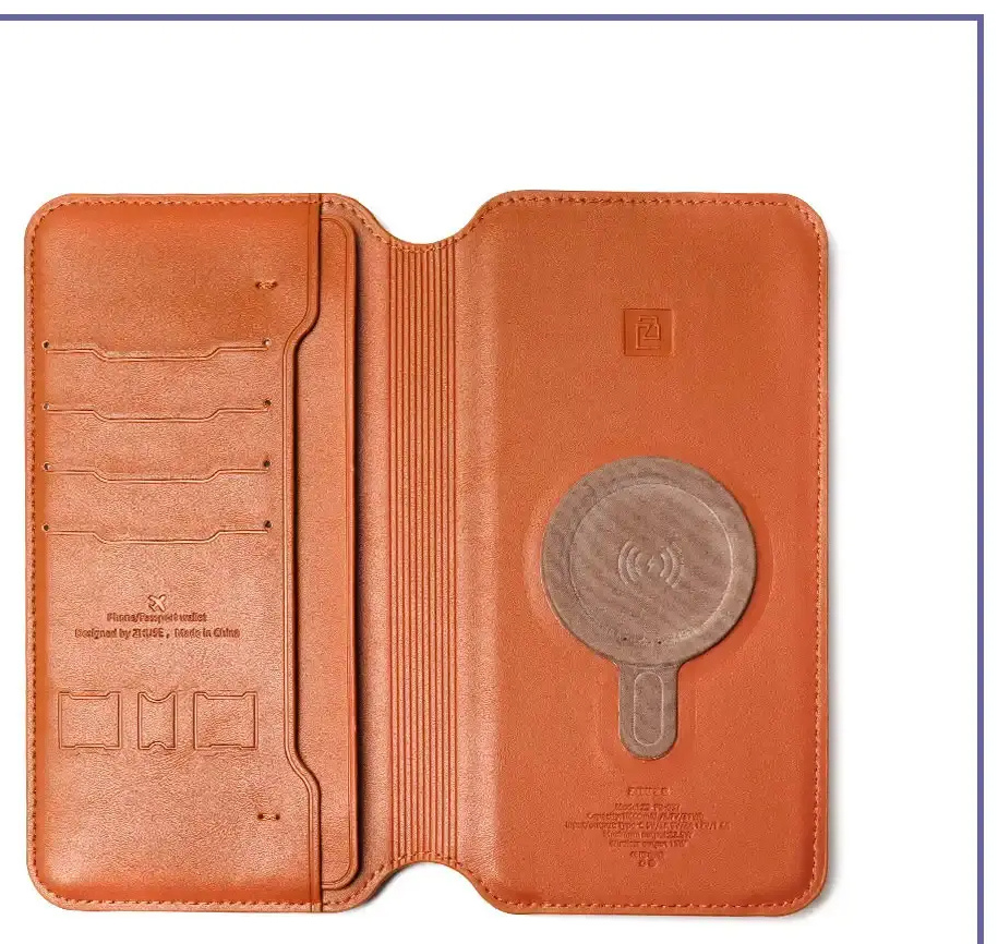پاور بانک 1000 و کیف چرمی ژوس Zhuse Wallet Wireless Power Bank ZS-PB-037 (E)