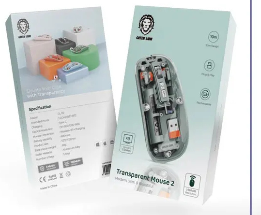 موس بیسیم گرین لاین Green Lion Transparent Mouse 2 GL-112 (E)