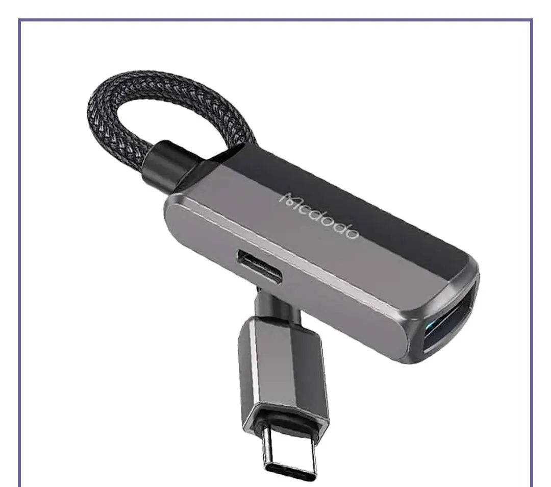 تبدیل otg تایپ سی به یو اس بی مک دودو Mcdodo CA-2830 Converter OTG Usb-C 3.0 To Type-C + USB-A 60W (E)