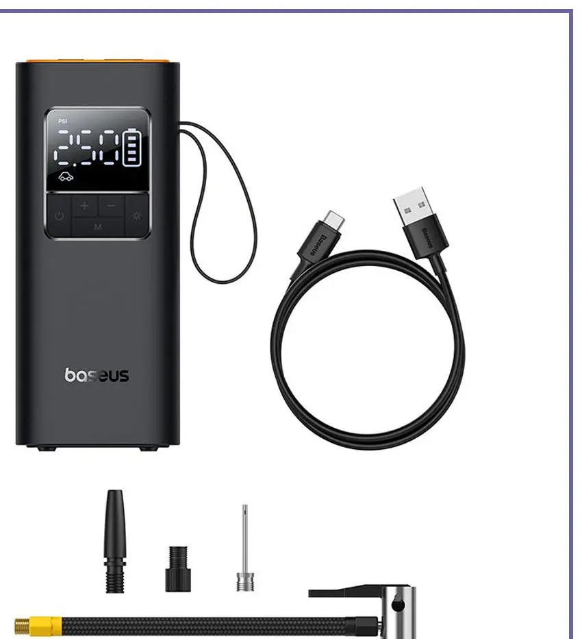پمپ باد قابل حمل شارژی بیسوس Baseus SuperMini Pro Series Wireless Car Inflator BS-CG016 (E)