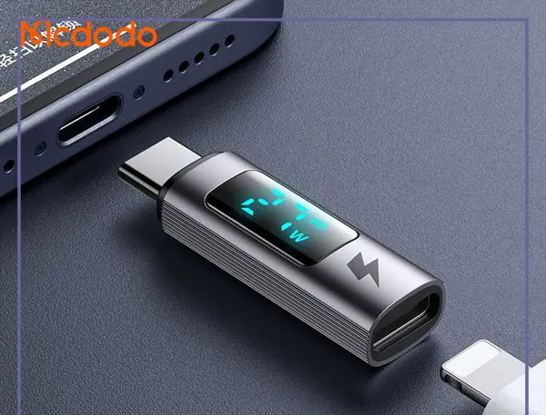 تبدیل لایتنینگ به تایپ سی با نمایشگر دیجیتال مک دودو Mcdodo Lightning To Type-C Adapter OT-5990 (E)