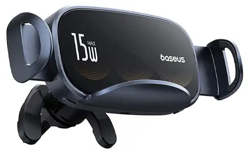 هولدر دریچه کولر و شارژر وایرلس 15 وات بیسوس Baseus LightChaser Electric Car Mount BS-CM029 (E)