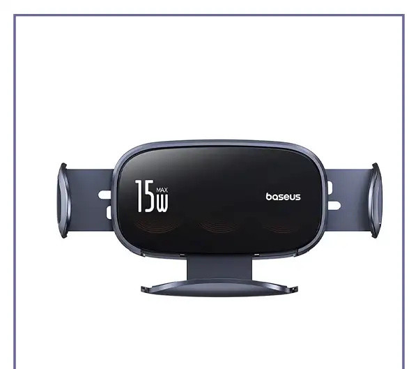 هولدر دریچه کولر و شارژر وایرلس 15 وات بیسوس Baseus LightChaser Electric Car Mount BS-CM029 (E)