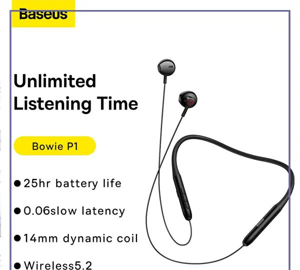 هندزفری گردنی بلوتوثی بیسوس Baseus Bowie P1 2023 A00025800222 (E)