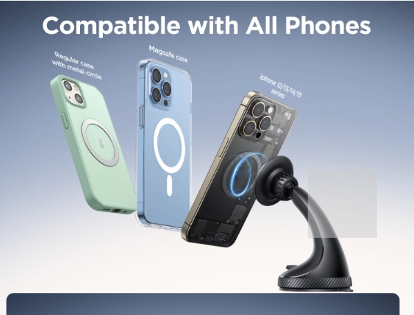 هولدر مگنتی جوریوم JOYROOM Magsafe Magnetic Car Phone Mount Windshield JR-ZS406 (E)