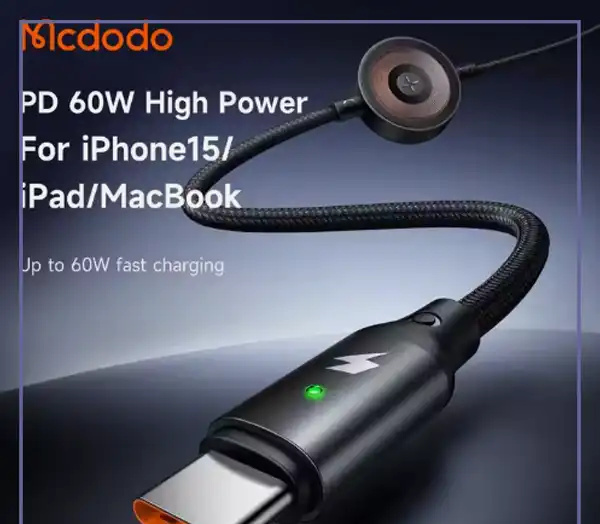 کابل شارژ تایپ سی به تایپ سی و اپل واچ مک دودو Mcdodo 2in1 Iphone & Apple Watch Cable CA-2580 (E)