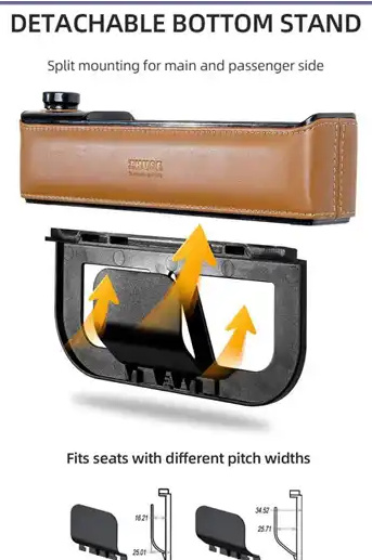 جعبه نظم دهنده خودرو به همراه شارژر فندکی ژوس Zhuse Car Seat Console Organizer Storage Box ZS-CA-003C (E)