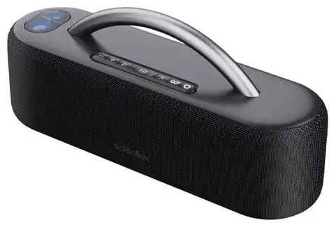 اسپیکر همراه با نور ستاره ای ساند تک پرودو Porodo Soundtec Galactic Star Light Portable Speaker (E)