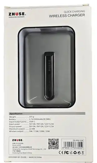 شارژر پاور وایرلس مگنتی 5000 ژوس Zhuse Wireless Charger zs-pb-038 (E)