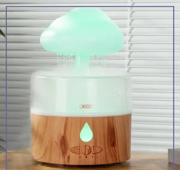دستگاه بخار سرد و چراغ خواب بارانی ایکس او XO-HF10 FLAMING MOUNTAIN HUMIDIFIER Water tank (E)