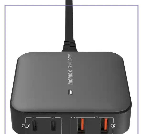 شارژر رو میزی 4 پورت مومکس OnePlug 4-Ports Desktop GaN Charger 100W (E)