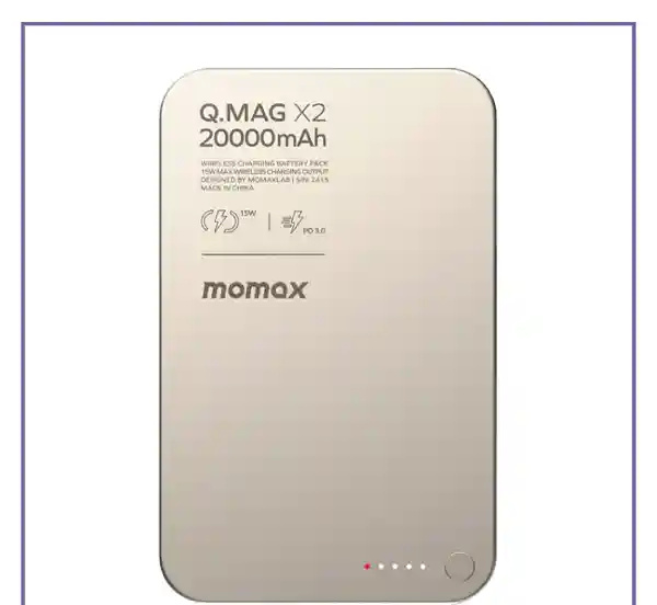 پاوربانک مگنتی 20000 مومکس Momax Q.Mag X2 Magnetic Wireless Power Bank IP133A (E)