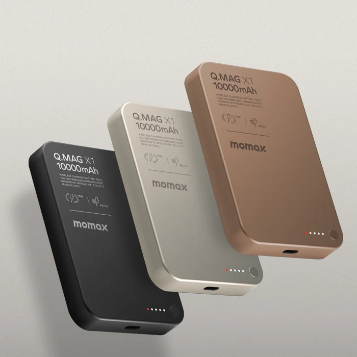 پاوربانک مگنتی 10000 مومکس Momax Q.Mag X1 Magnetic Wireless Power Bank IP117A (E)