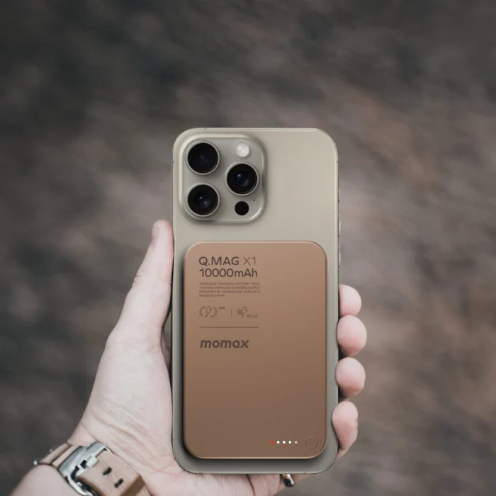 پاوربانک مگنتی 10000 مومکس Momax Q.Mag X1 Magnetic Wireless Power Bank IP117A (E)