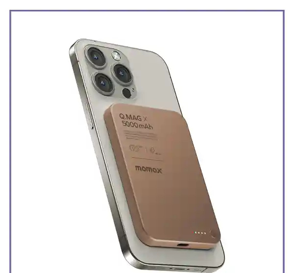 پاوربانک مگنتی 5000 مومکس Momax Q.Mag X Magnetic Wireless Power Bank IP116A (E)