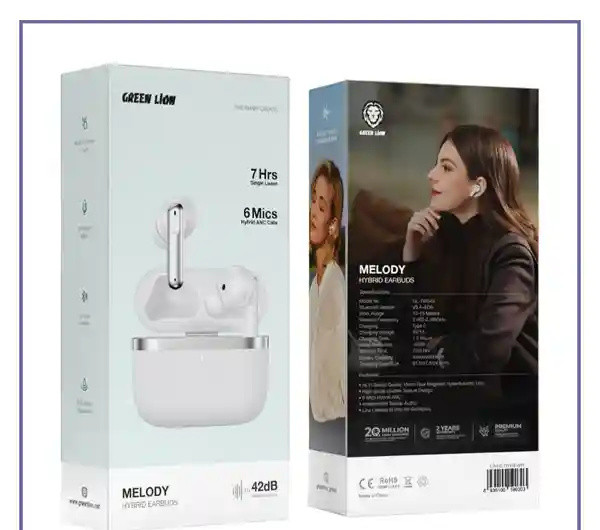هندزفری بلوتوث هیبریدی گرین Green Lion Melody Hybrid Earbuds (E)