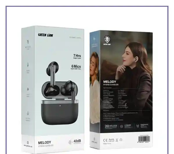 هندزفری بلوتوث هیبریدی گرین Green Lion Melody Hybrid Earbuds (E)