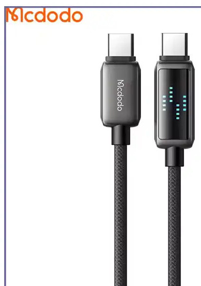 کابل شارژ دو سر تایپ سی 100 وات 1.2 متر مک دودو Mcdodo Type-C To Type-C Charging Speed Visible Cable CA-4250 (E)