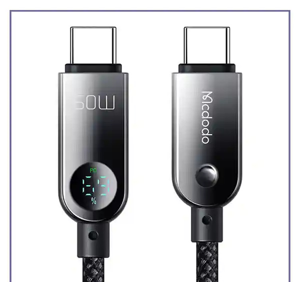 کابل دو سر تایپ سی با نمایشگر شارژ Mcdodo CA-4780 USB-C to USB-C 60W data cable (E)