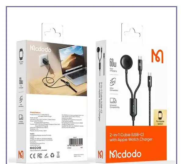 کابل دوسر تایپ سی همراه باشارژر اپل واچ مکدودو Mcdodo CA-2200 (E)