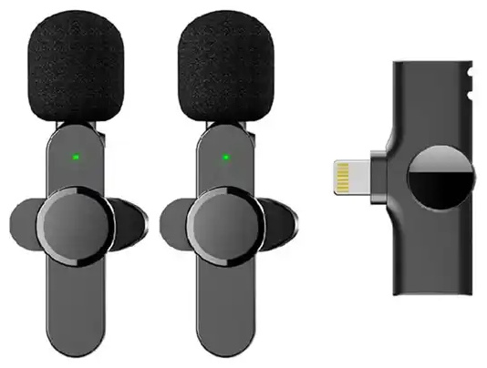 میکروفون مکروفون یقه ای وایرلس لایتنینگ پک دو عددی کوتتسی COTETCI Wireless Microphone 74007 (E)
