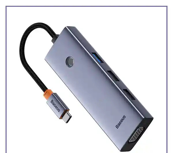 هاب هفت پورت تایپ سی بیسوس Baseus 7 in 1 Triple-Display Hub BS-OH117 (E)