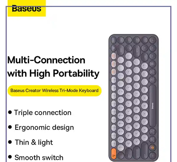 کیبورد بیسیم سهحالته بیسوس baseus K01A Wirelrss keyboard B00955503833 (E)