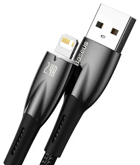 کابل شارژ لایتنینگ 2 متر بیسوس Baseus Glimmer Fast Charging Data Cable CADH000301 (E)