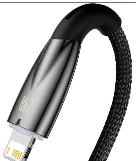 کابل شارژ لایتنینگ 2 متر بیسوس Baseus Glimmer Fast Charging Data Cable CADH000301 (E)