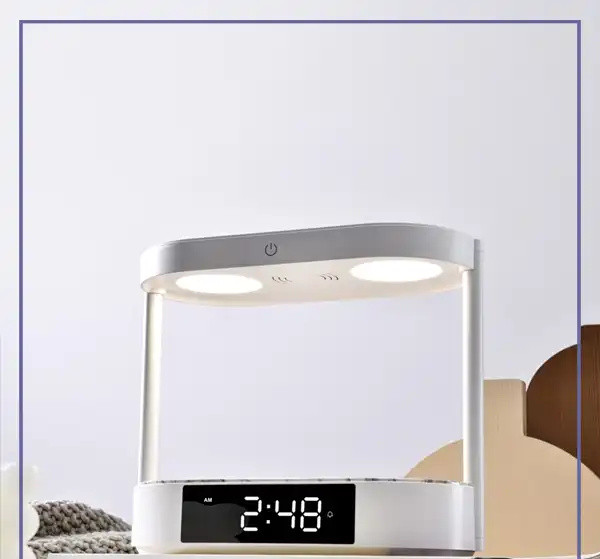 شارژر وایرلس و چراغ خواب پرودو Porodo Bedside Lamp Wireless Charging Digital Clock PD-BLWCDC (E)