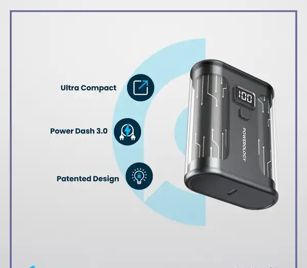 پاوربانک 20 وات 10000 میلی آمپر پاورولوژی Powerology Crystalline Series Power Bank PPBCHA24 (E)