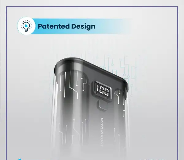 پاوربانک 20 وات 10000 میلی آمپر پاورولوژی Powerology Crystalline Series Power Bank PPBCHA24 (E)
