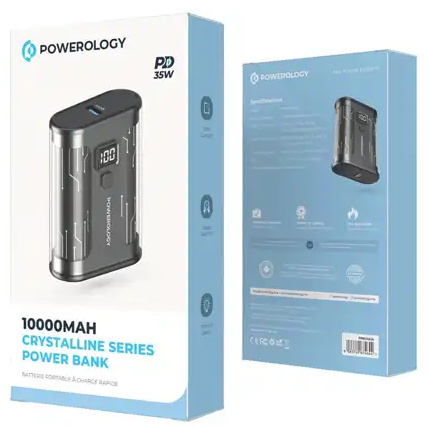 پاوربانک 20 وات 10000 میلی آمپر پاورولوژی Powerology Crystalline Series Power Bank PPBCHA24 (E)