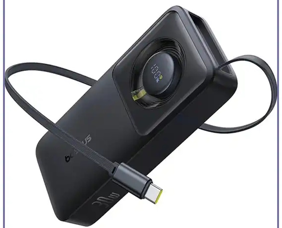 پاوربانک 30 وات 10000 با کابل همراه تایپ سی بیسوس Baseus Nomos Power Bank PPSS1030 (E)