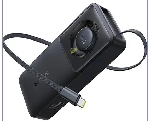 پاوربانک 30 وات 10000 با کابل همراه تایپ سی بیسوس Baseus Nomos Power Bank PPSS1030 (E)