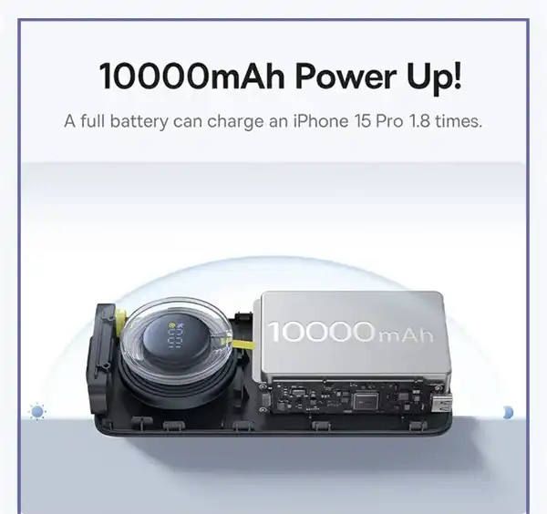 پاوربانک 30 وات 10000 با کابل همراه تایپ سی بیسوس Baseus Nomos Power Bank PPSS1030 (E)
