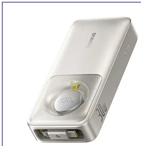 پاوربانک 30 وات 10000 با کابل همراه تایپ سی بیسوس Baseus Nomos Power Bank PPSS1030 (E)