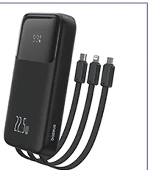 پاوربانک 22.5 وات 10000 با کابل همراه بیسوس Baseus Comet Power Bank PPMD2-10 (E)