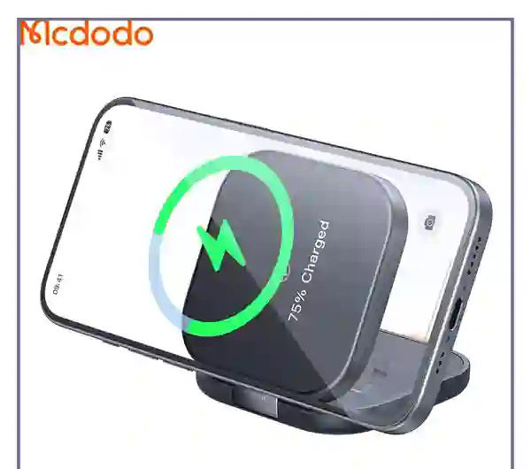 شارژر وایرلس تاشو 2 کاره مک دودو Mcdodo Magnetic Wireless Charger CH-2160 (E)