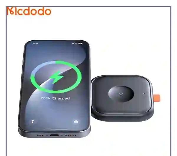 شارژر وایرلس تاشو 2 کاره مک دودو Mcdodo Magnetic Wireless Charger CH-2160 (E)