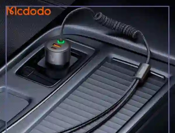 شارژر فندکی 120 وات با دو کابل متصل مک دودو Mcdodo 4 in 1 car charger CC-0370 (E)